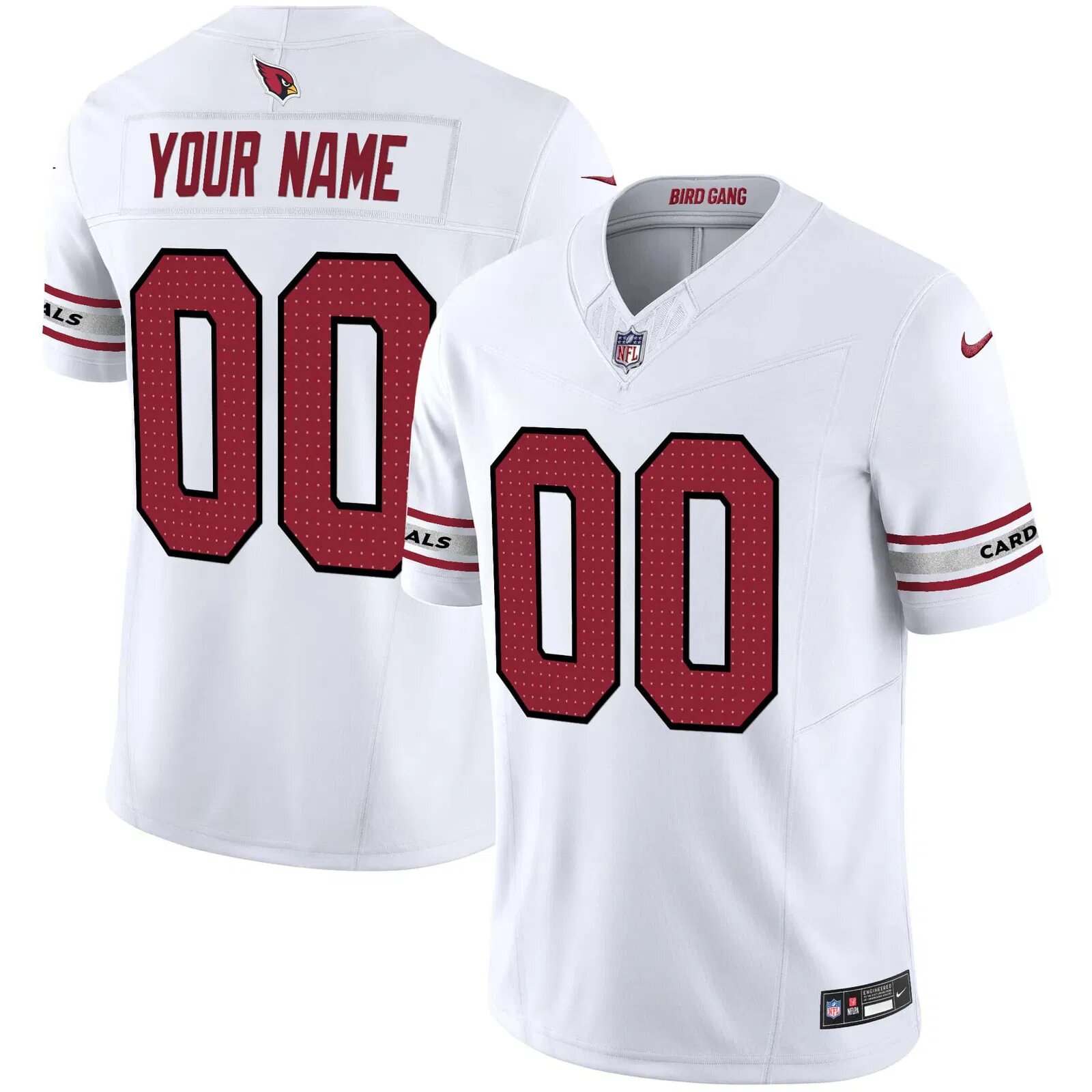 Men Arizona Cardinals White Nike 2024 Vapor Limited Custom NFL Jersey